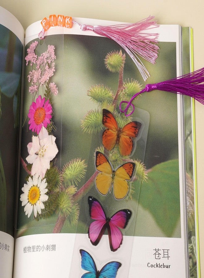 AHTONG Pressed Flower Bookmark Making Kit with Letter Beads for Customization - Image 3
