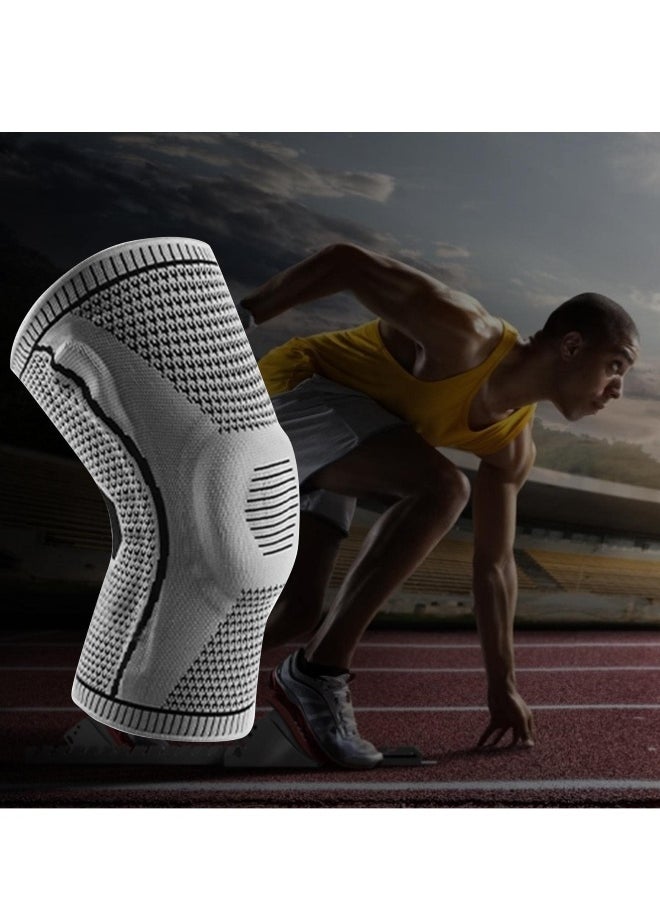 Professional Knee Brace, Breathable Compression Sleeve Support for Men Women for Running, ACL, Joint Suitable for people 50-65kg