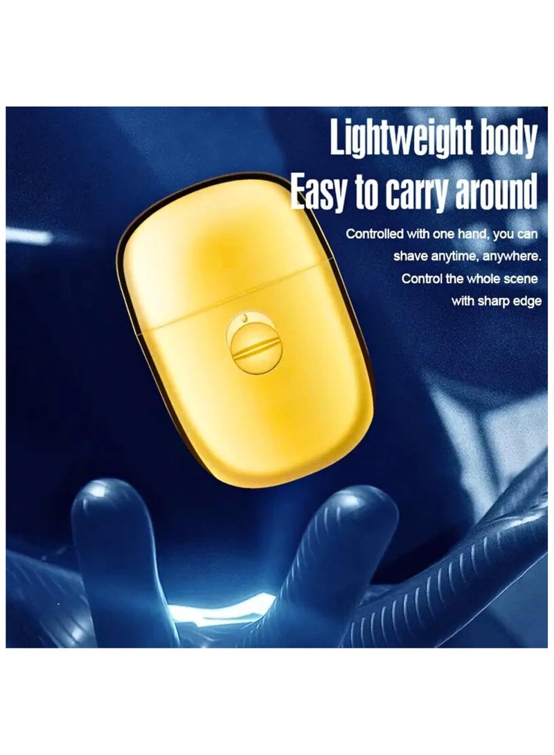 Electric Shaver for Men – Rechargeable Cordless Beard & Hair Trimmer – Precision Blades, Soft-Touch Ergonomic Design, Type-C Charging (Golden) - Image 3