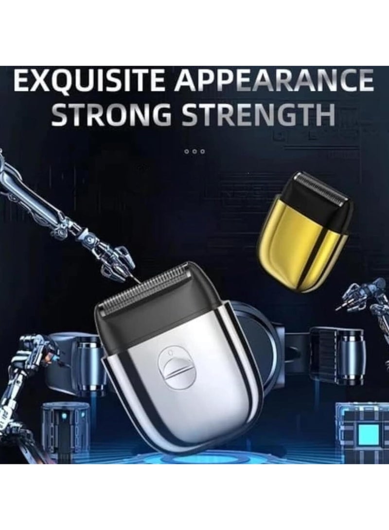 Electric Shaver for Men – Rechargeable Cordless Beard & Hair Trimmer – Precision Blades, Soft-Touch Ergonomic Design, Type-C Charging (Golden) - Image 5