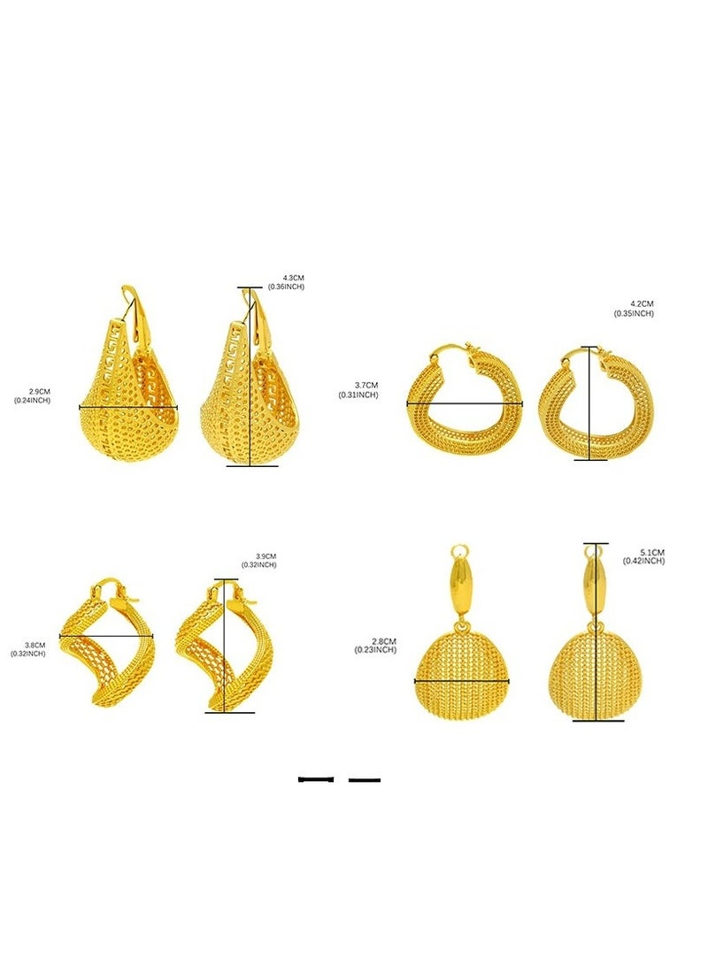 JOOLI Women Earrings Gold Jewelry Fashion Style Wealthy Ladies Wedding Jewellery - Image 4