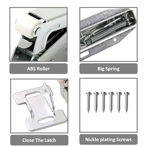 RAB Push to Open Catcher, Touch Release Lock Spring Loaded Latch for Kitchen Cabinet, Cupboard, Wardrobe Door (Code- Stopper Stapler, Size- 2.5 inch, Pack of 10 PCS) - Image 4