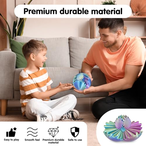 Minleway Gear Ball 3D Printed Cube Fidget ToyGear Sphere Fidget ToysSensory Toys for Stress and Anxiety Relief Desk Toy Fidget SpinnersStocking Stuffers for Adults Kids Gift Blue Green Purple 31 Inch - Image 5