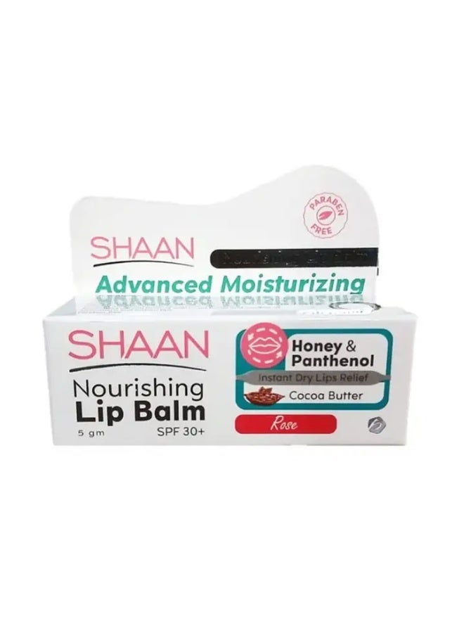 SHAAN Nourishing Lip Balm Cocoa Butter Rose 5g - Image 2