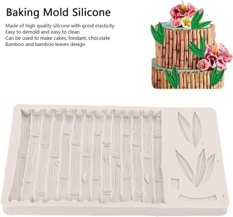 Husaini Mart HUSAINI MART 1PC Silicone Mold 3D Bamboo Mold Chocolate MoldFondant Cake Mold Soap Mold DIY Candle Clay Mold Kitchen Utensils Bakeware for Household Baking Mold Fondant Cake Mold Silicone Mold  - Image 5