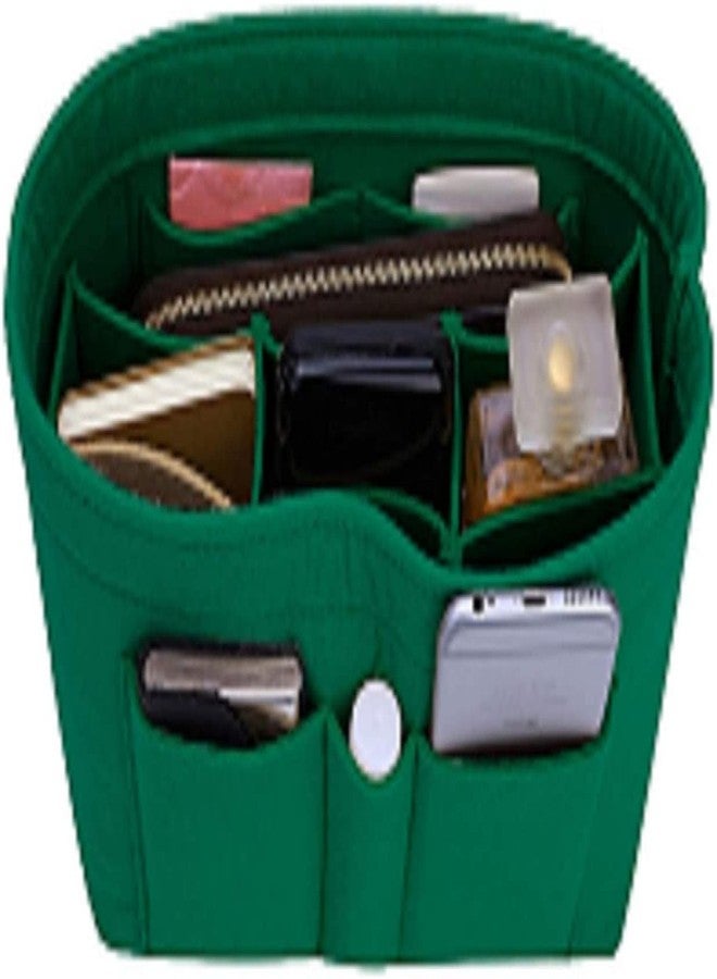 Advance Geotextiles Women Felt Purse Organizer Insert for Ladies Handbag, Tote, Hobo Bag Storage Purse Divider, Multiple Storage Compartment - Green(13.4x6.7x7.1) inch (X-Large) - Image 4