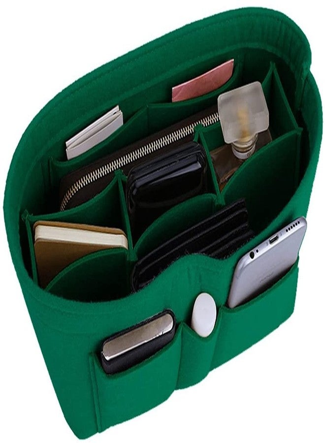 Advance Geotextiles Women Felt Purse Organizer Insert for Ladies Handbag, Tote, Hobo Bag Storage Purse Divider, Multiple Storage Compartment - Green(13.4x6.7x7.1) inch (X-Large) - Image 2
