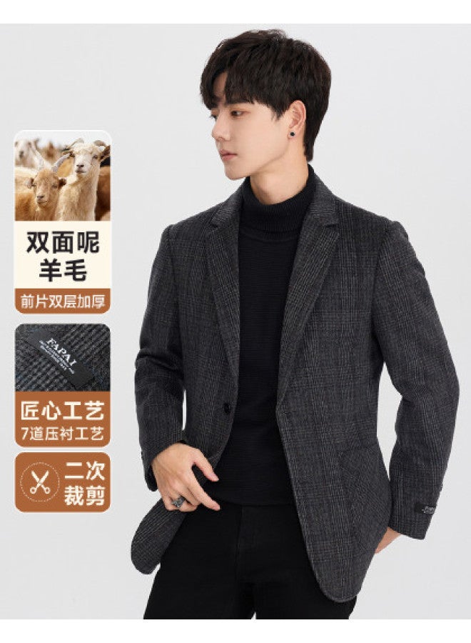 Fapai Winter Warm Men's Suit Casual Double-faced Wool Coat Jacket - Image 1
