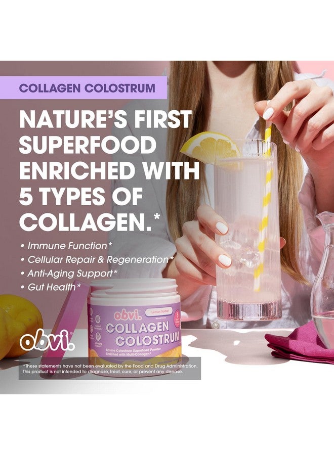 Obvi Collagen Peptide Colostrum Powder | Multi-Collagen Peptides with Grass-Fed Bovine Colostrum | Supports Gut Health, Immune, Skin & Hair | Gluten-Free, Keto-Friendly | Lemon Sorbet, 30 Servings - Image 4