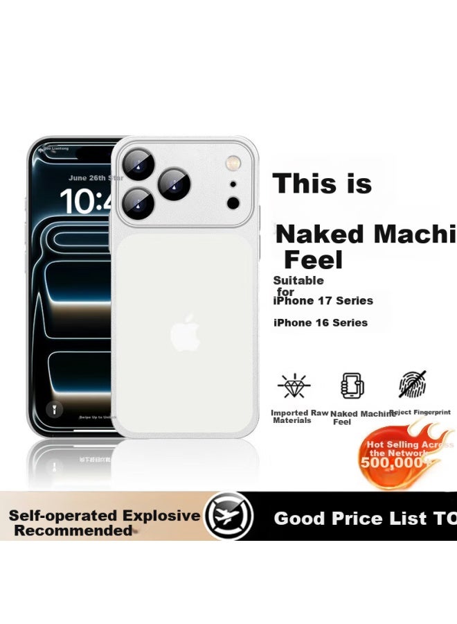 Gurrs Case For Apple Iphone 17 Pro Max, Iphone 17 Pro Max Protective Cover With Full Lens Protection, Ultra-thin Skin-like Frosted Semi-transparent Shockproof Silicone Soft Case, Misty White