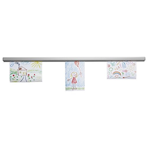 Advantus 1500 Grip-A-Strip Display Rail, 9 x 1 1/2, Aluminum Finish - Image 4