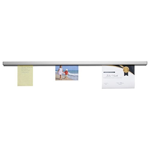 Advantus 1500 Grip-A-Strip Display Rail, 9 x 1 1/2, Aluminum Finish - Image 2