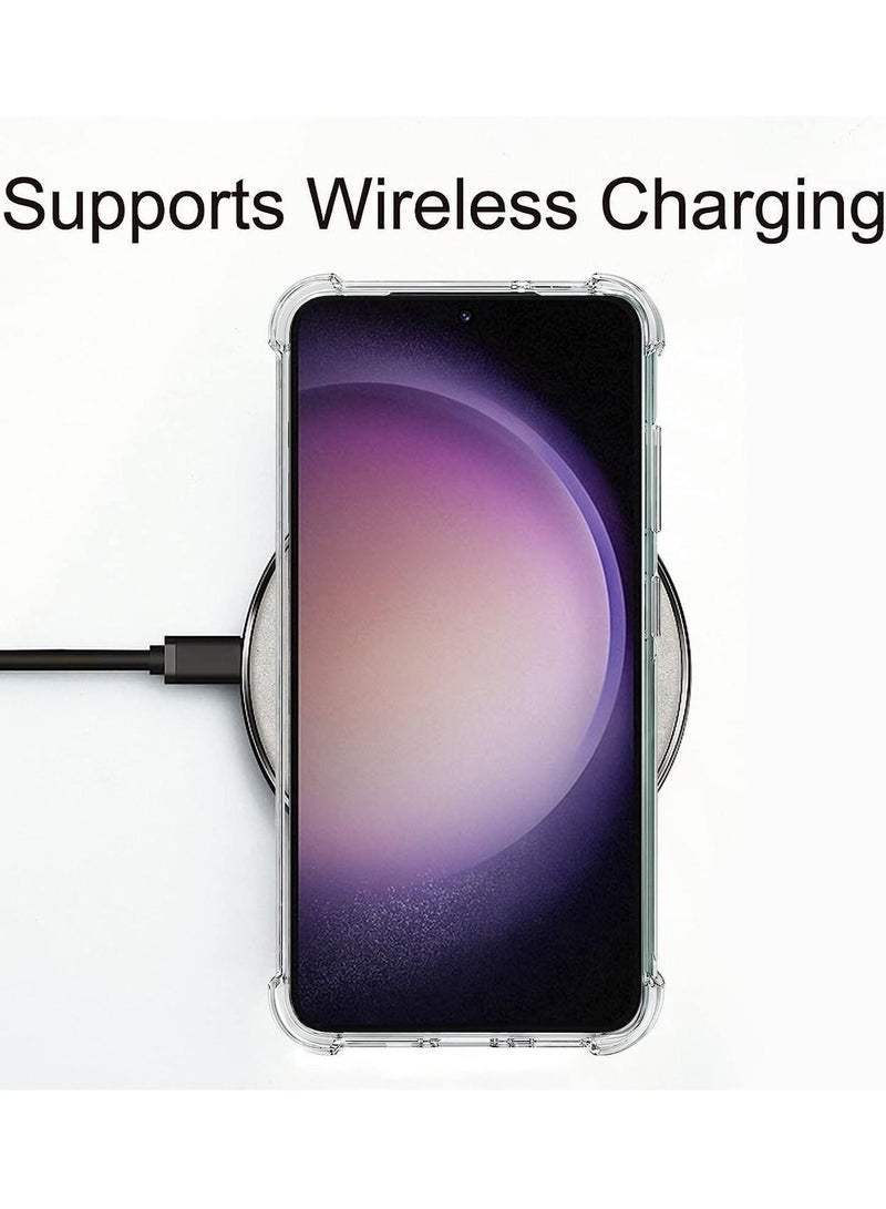 ليدين جراب شفاف لهاتف Samsung Galaxy S23 جراب خلفي مرن ناعم من السيليكون مقاوم للصدمات ومضاد للخدش مع زاوية معززة ومتوافق مع Samsung Galaxy S23 شفاف - Image 3