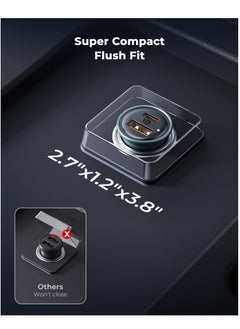 VOLTME شاحن سيارة، شاحن سيارة 20 وات PD 3.0 USB C، كتلة شحن سريعة بمنفذين USB A وC ومحول شاحن ولاعة السجائر لهاتف iPhone 15/14/13 وSamsung Galaxy S24/S23 وPixel وMoto والمزيد - أخضر  - Image 5