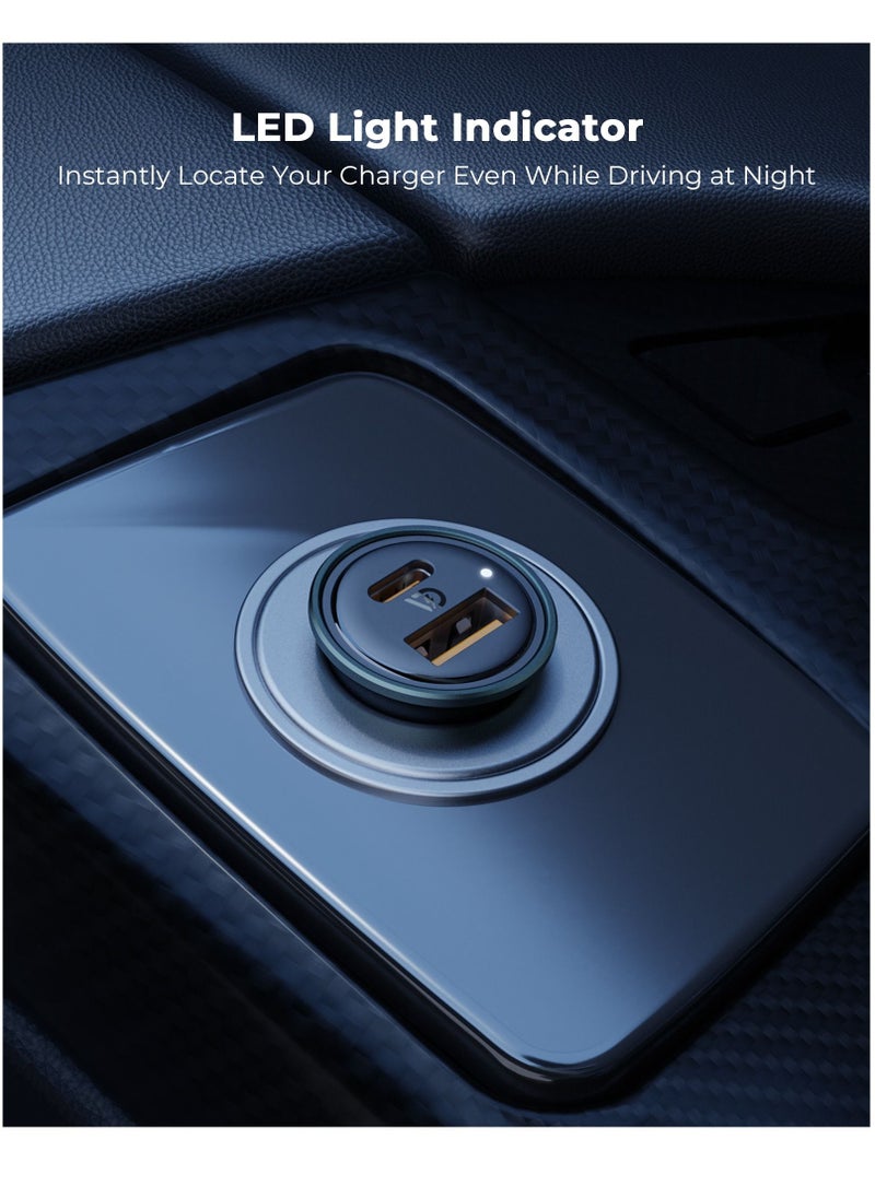 VOLTME - PD 20W Car Charger Fast Charging Dual USB Car Plug Adapter, Type C & USB-A, Compatible with iPhone 16 Pro Max/16 Pro/15/14/13 Pro Max/12/11, iPad Pro/Mini 6, Samsung S24/S23, Huawei Mate 60, and More - Quick Charge for Smartphones, Tablets, and Electronics (Green) - Image 1