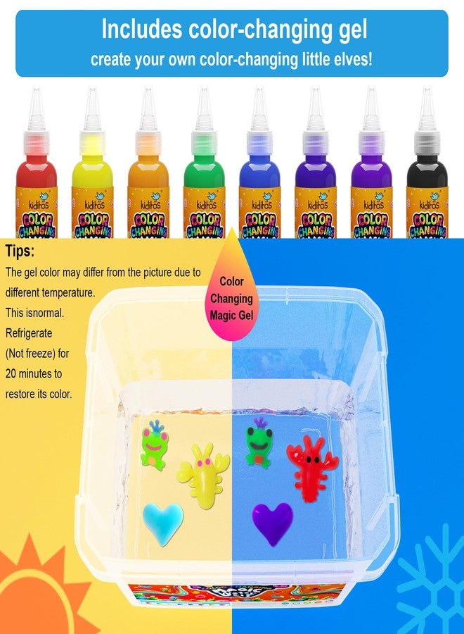 Kiditos Color Changing Magic Water Elf Toy Kit-Squishies for Kids, 8 Gels & 10 Molds, Magic Gel Water Pets Sensory Toy, Fun DIY Craft Kit, Party Favors, Birthday & Christmas Gifts for Kids Ages 3+ - Image 4