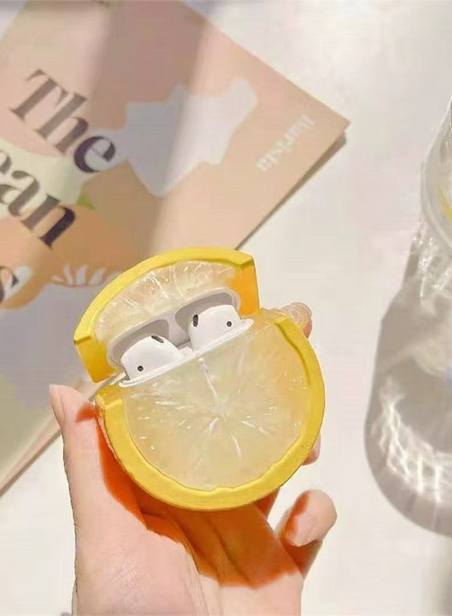 BGM Lemon Shape Silicone Earphone Protective Case For AirPods 1/2 Generation - Image 2
