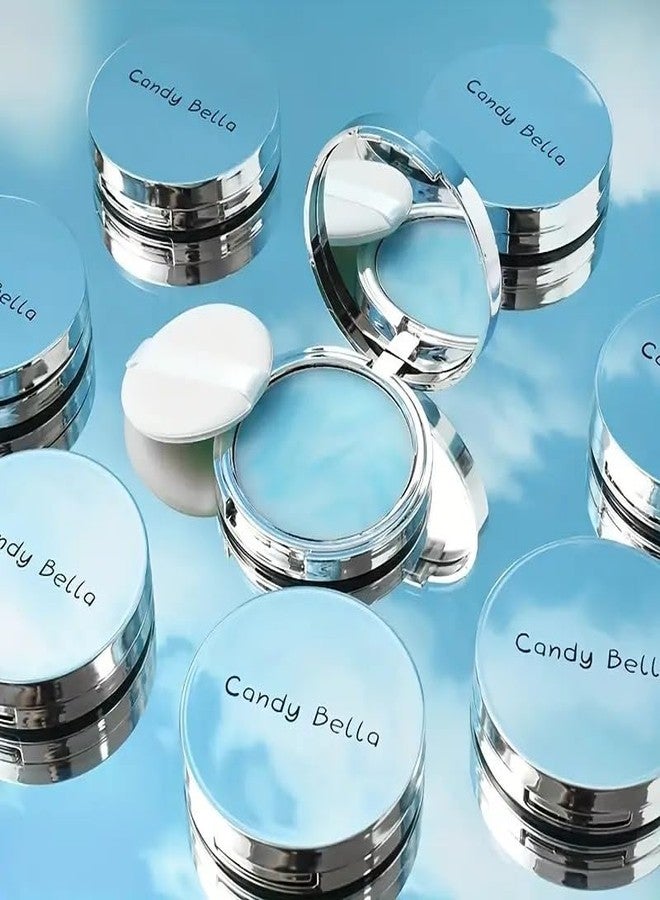 Candy Bella بودرة تثبيت الوجه كاندي بيلا، بودرة مضغوطة مع إسفنجة، للتحكم في الزيت مع تأثير غير لامع، بشرة ناعمة، مكياج يدوم طويلاً - Image 4