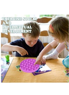 Y&D Push Pop Fidget Toy, Silicone Bubble Sensory Toy Simple Dimple, Autism Special Needs Stress Reliever, Playing Board Emotion Anxiety Relief Tool for Kids Adults (Pentagram Purple)  - Image 5