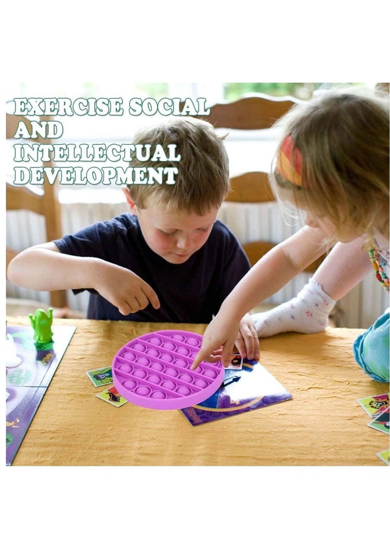 Y&D Push Pop Fidget Toy, Silicone Bubble Sensory Toy Simple Dimple, Autism Special Needs Stress Reliever, Playing Board Emotion Anxiety Relief Tool for Kids Adults (Pentagram Purple)  - Image 5
