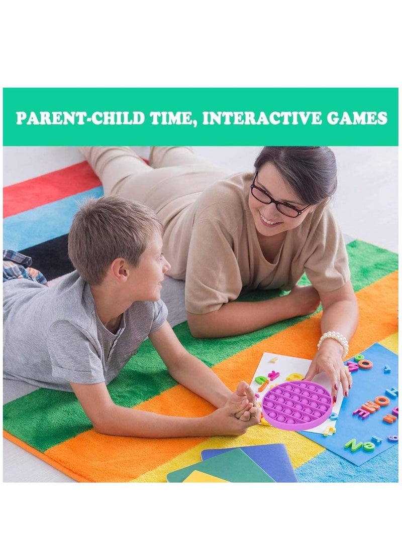 Y&D Push Pop Fidget Toy, Silicone Bubble Sensory Toy Simple Dimple, Autism Special Needs Stress Reliever, Playing Board Emotion Anxiety Relief Tool for Kids Adults (Pentagram Purple)  - Image 4