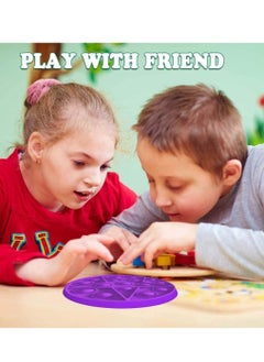 Y&D Push Pop Fidget Toy, Silicone Bubble Sensory Toy Simple Dimple, Autism Special Needs Stress Reliever, Playing Board Emotion Anxiety Relief Tool for Kids Adults (Pentagram Purple)  - Image 3