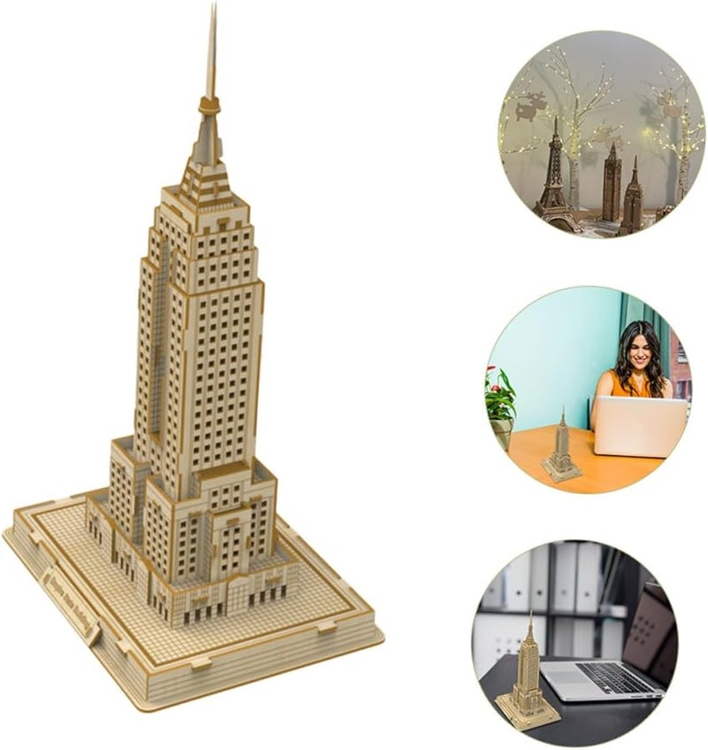 مجموعة بناء نموذج هندسة خشبية افعلها بنفسك لغز تعليمي إبداعي للأطفال - Image 4