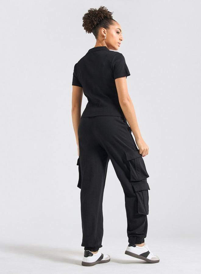 سبلاش فيڤ بلوزة بأكمام قصيرة وبنطال كارجو - Image 3