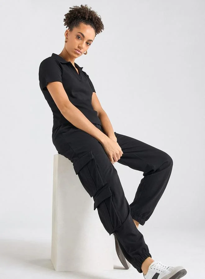 Splash FAV Short Sleeve Fitted Top And Cargo Pant