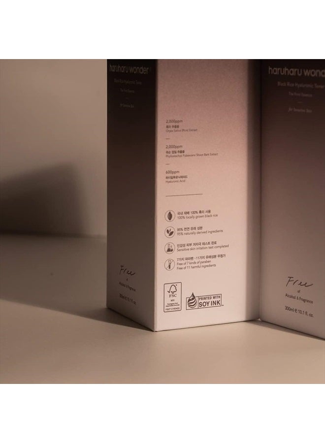 HARUHARU Haruharu Wonder Black Rice Hyaluronic Toner for Sensitive Skin 10.1 fl.oz / 300ml | Alcohol Free, Fragrance Free | Vegan, Crurelty Free, EWG-Green - Image 3