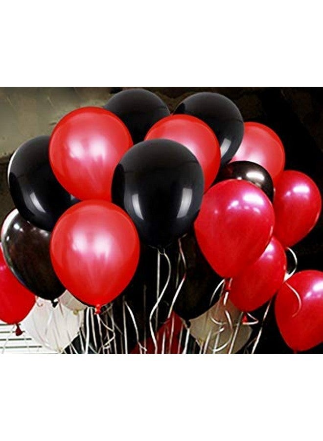 بالونيستيكس بالونات لعبة معدنية لامعة عالية الدقة من Balloonistics - بالونات سوداء وحمراء للزينة والحفلات (عبوة من 50 قطعة) - Image 1