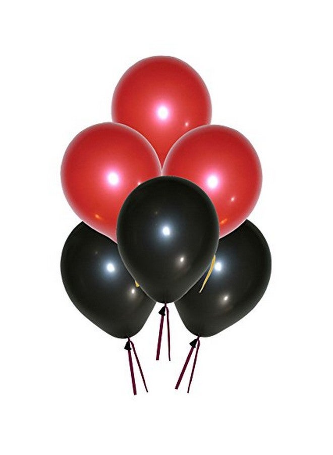 بالونيستيكس بالونات لعبة معدنية لامعة عالية الدقة من Balloonistics - بالونات سوداء وحمراء للزينة والحفلات (عبوة من 50 قطعة) - Image 2