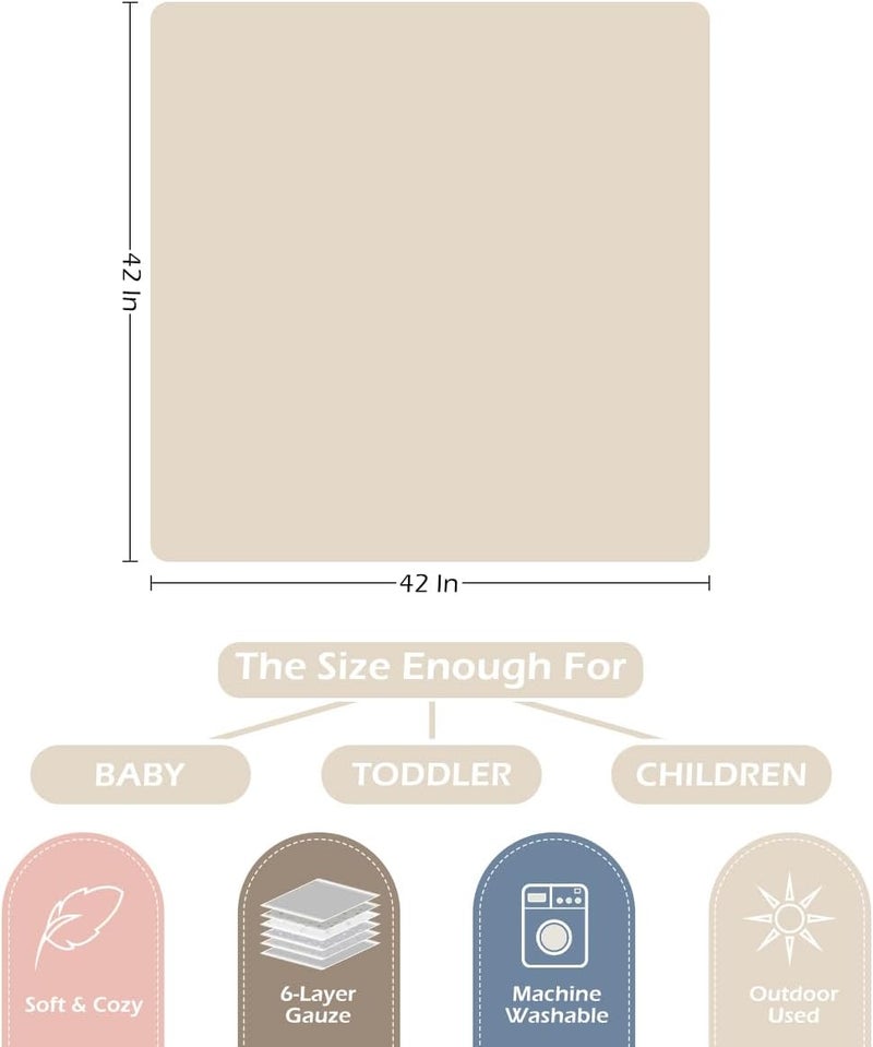 REPRECONF Ultra Soft Checkered Muslin Baby Blanket Pack of 2 Cotton Swaddles Bed Blankets for Babies and Toddlers Boys Newborn 42 x 42 inches Blue and Coffee - Image 3