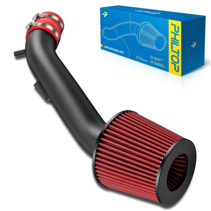 فلتر هواء بارد PHILTOP أنبوب أحمر درع حراري متوافق مع هوندا أكورد 2013-2017 2.4L أحمر