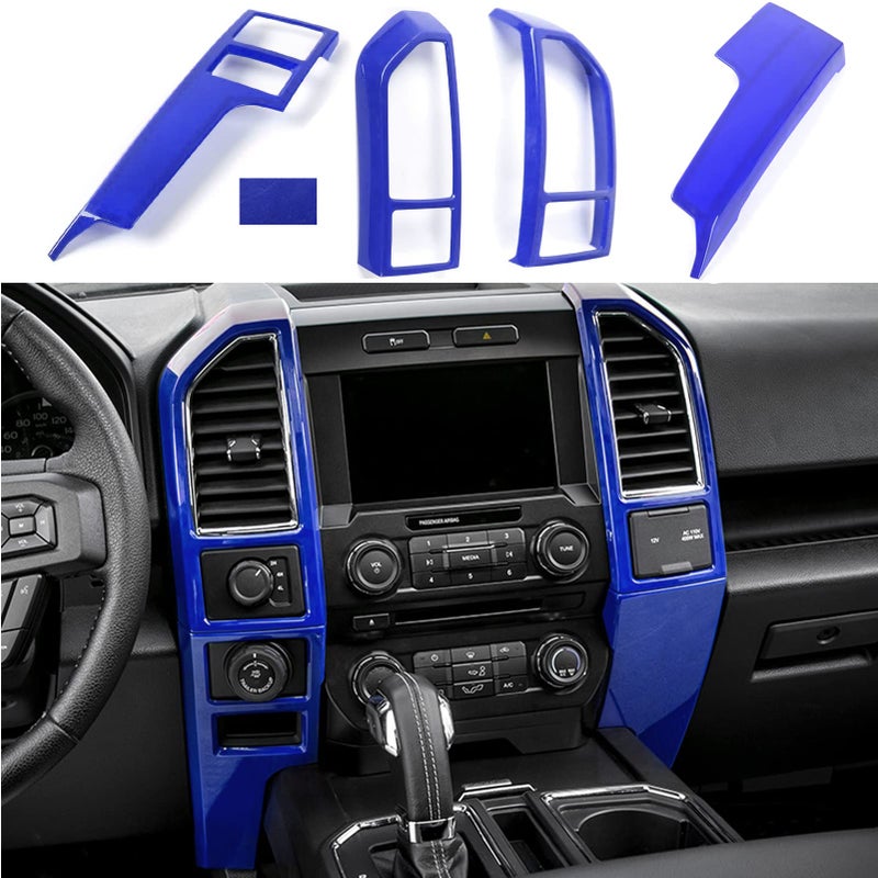 كبتريم لكونسول الهواء المركزي الأزرق لفورد F150 2015 2016 2017 2018 2019 2020 5 قطع