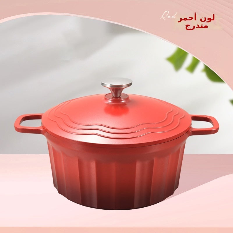 قدر هولندي مينا من CINDYCOCO - غير لاصق، سعة كبيرة، وعاء شوربة أنيق للاستخدام المنزلي - Image 1