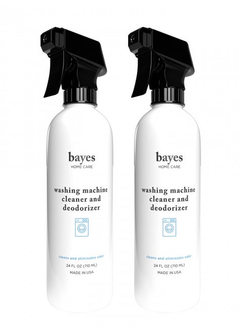 Bayes Washing Machine Cleaner & Deodorizer - Cleans and Eliminates Odors for Fresh Smelling Laundry - 24 ounces, 2 Pack