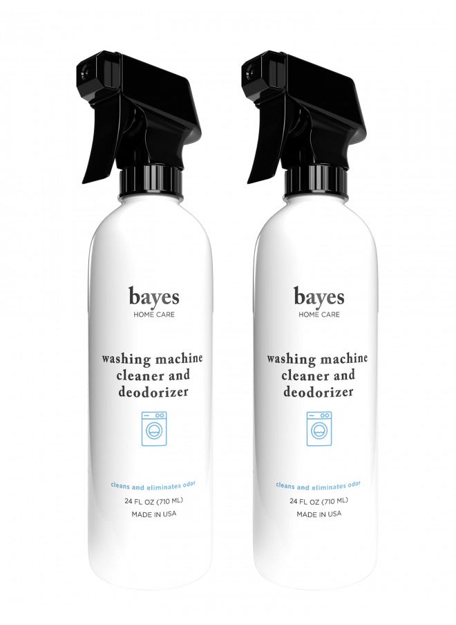 Bayes - Bayes Washing Machine Cleaner & Deodorizer - Cleans and Eliminates Odors for Fresh Smelling Laundry - 24 ounces, 2 Pack - Image 1