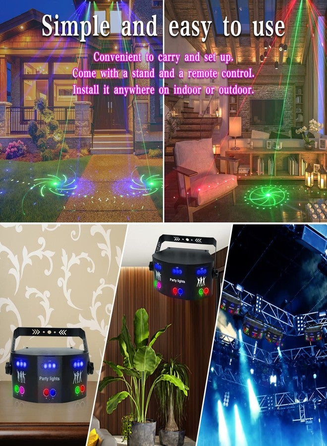 WEBUPAR Party Lights, RGB 15 Eyes Disco Lights, Strobe Stage Light Sound Activated Led Projector with Remote Control, Portable DJ Light for Party Bar Christmas Birthday Wedding - Image 5
