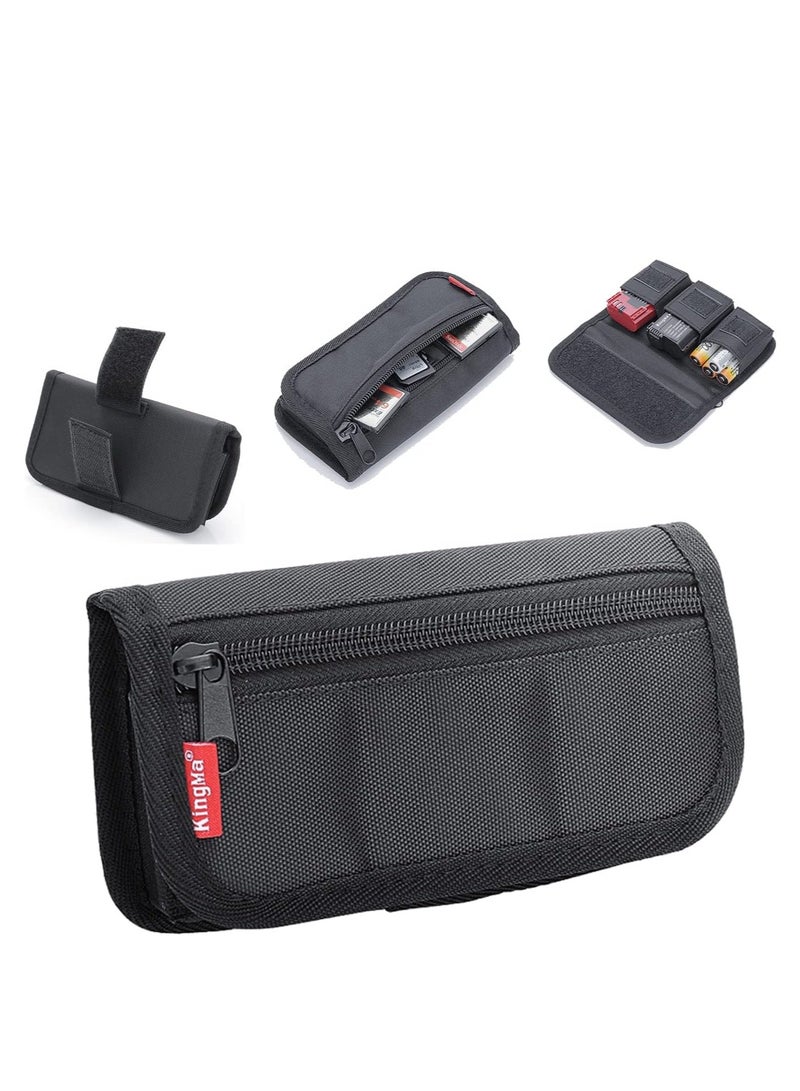 SYOSI Small DSLR Camera Battery Bag Pouch Holder Case Camera Battery Waist Bag Suitable for AA Battery and SD Card Holder Memory Card Case - Image 1