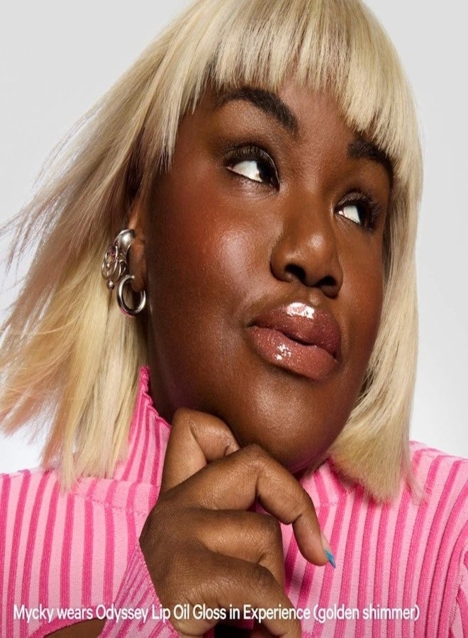 ميلك ميكب ملمع شفاه زيتي مرطب غير لزج من ميلك ميك أب أوديسي - إكسبيرينس (لون ذهبي وردي لامع) 6.5 مل - زيت مرطب للشفاه نباتي - Image 5