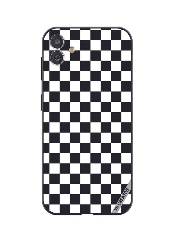 VR CREATIVE Protective Case Cover For Samsung Galaxy M13 5G Black And White Box Design Multicolour - Image 1