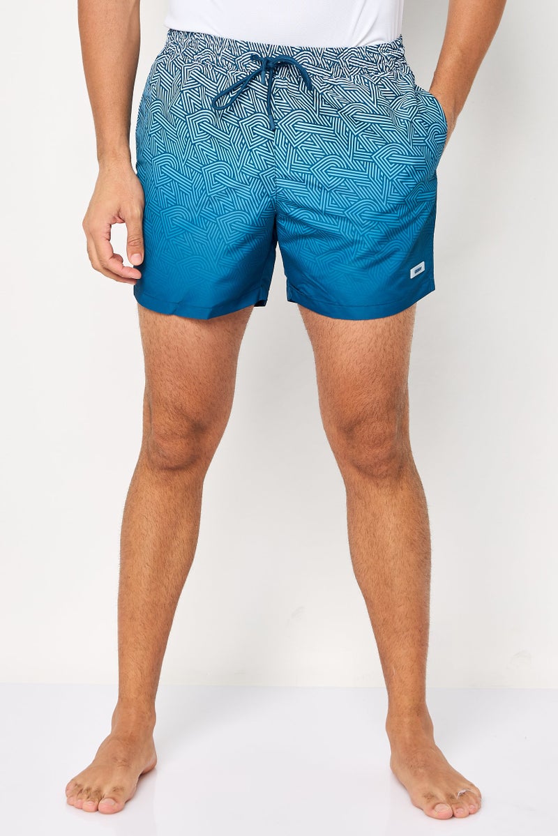 DKNY Men Brand Logo Board Shorts, Multicolor - Image 1