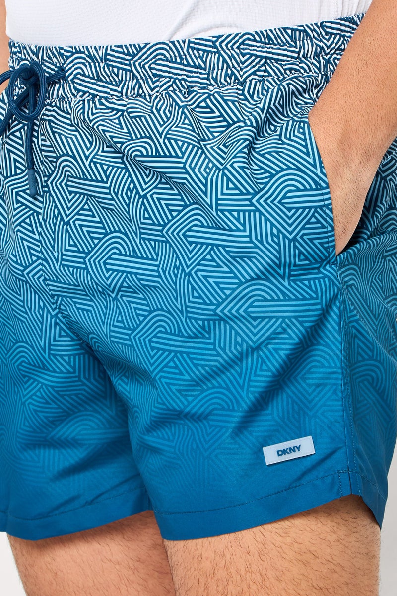 DKNY Men Brand Logo Board Shorts, Multicolor - Image 3