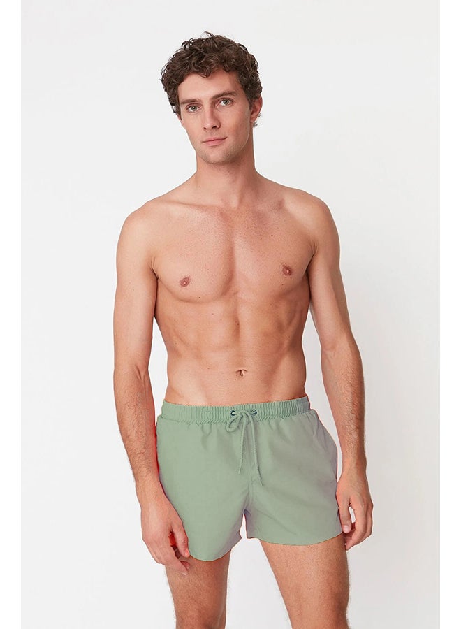 Light Khaki Men's Extra Short Basic Sea Shorts