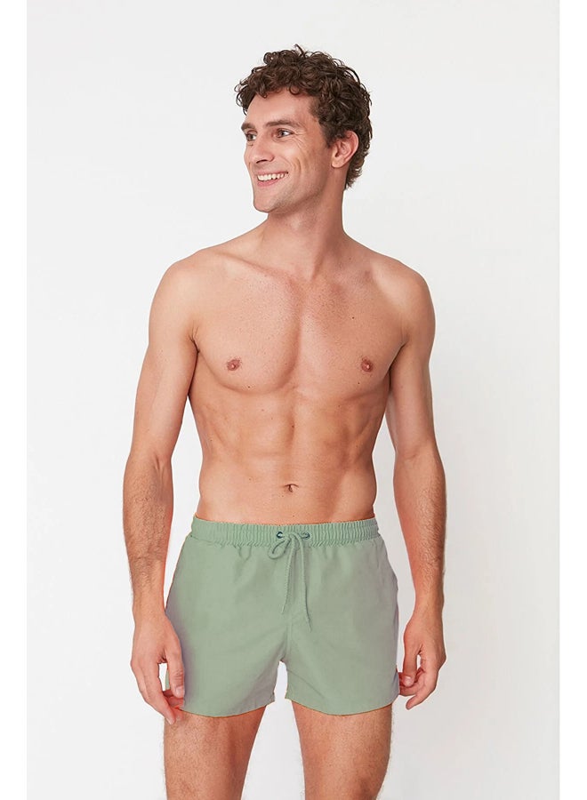 Light Khaki Men's Extra Short Basic Sea Shorts