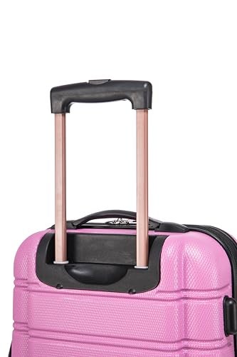 Rockland Melbourne Hardside 2 Piece Expandable Spinner Wheel Luggage Set, Carry-On 20" and Tote 14", Pink - Image 5