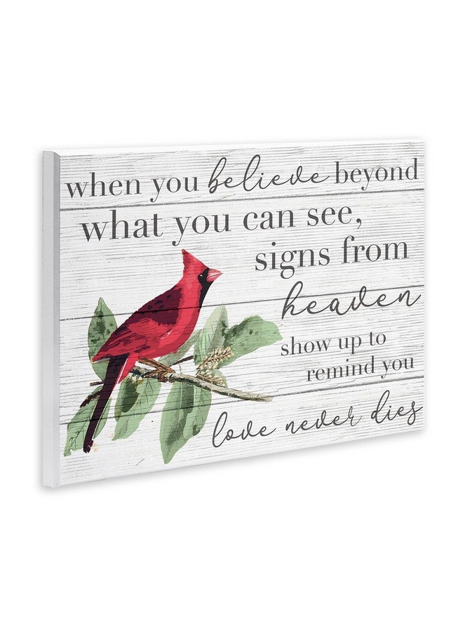 Stupell Industries Believe Love Never Dies Inspirational Cardinal Bird Word Design Wall Plaque Art Design By Artist Daphne Polselli, 10 x 15 - Image 3