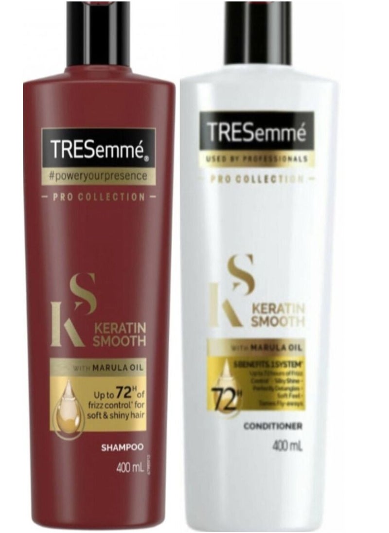 Tresemme Keratin shampoo and conditioner set of two bottles 400+400ml  - Image 1