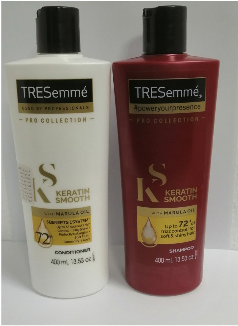 Tresemme Keratin shampoo and conditioner set of two bottles 400+400ml  - Image 3